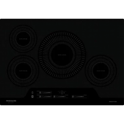 An overhead shot of a brand new Frigidaire Gallery Series FGIC3066TB 30-Inch Induction Cooktop